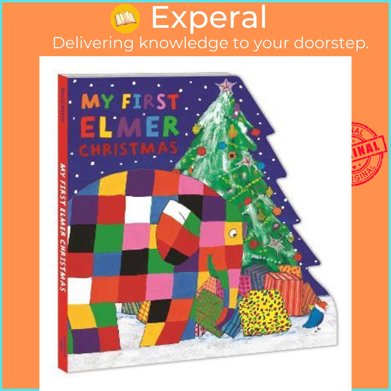 Sách - My First Elmer Christmas : Shaped Board Book by David McKee