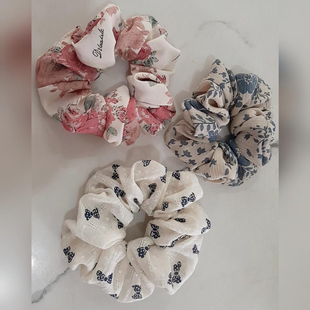 Dây Buộc Tóc Dễ Thương Nhiều Kiểu Họa Tiết Phong Cách Hàn Quốc Cho Nữ