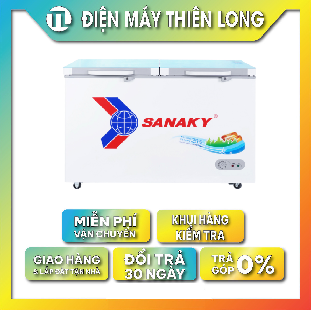 Tủ đông Sanaky Inverter 270 lít VH-3699A2KD - Hàng Chính Hãng - Chỉ Giao Hồ Chí Minh