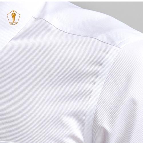 Aó Sơ Mi Trắng Nam Tay Ngắn, Dài Dáng Ôm Slim Fit Cao Cấp Hàn Quốc