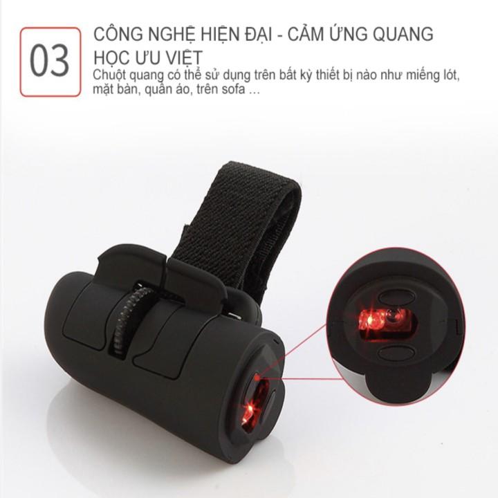 Chuột quang đeo ngón tay tiện lợi kết nối mọi thiết bị