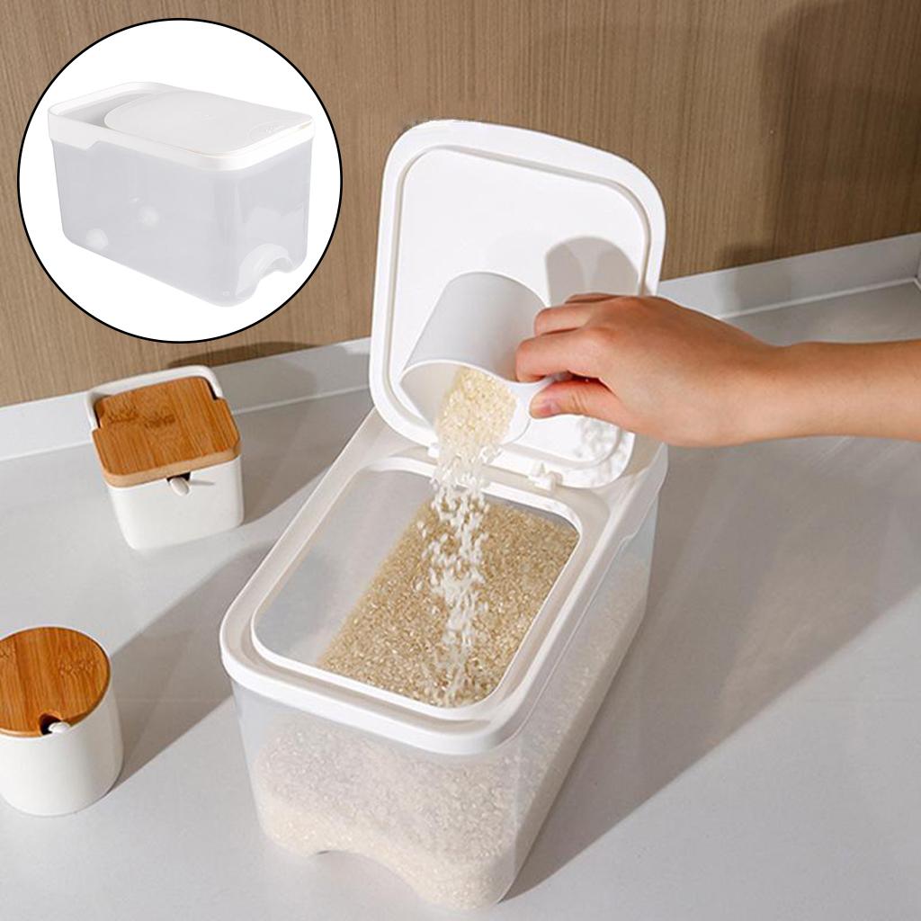 Rice Storage Container Dry Fruits Rice Holder Container Box Flip Lids