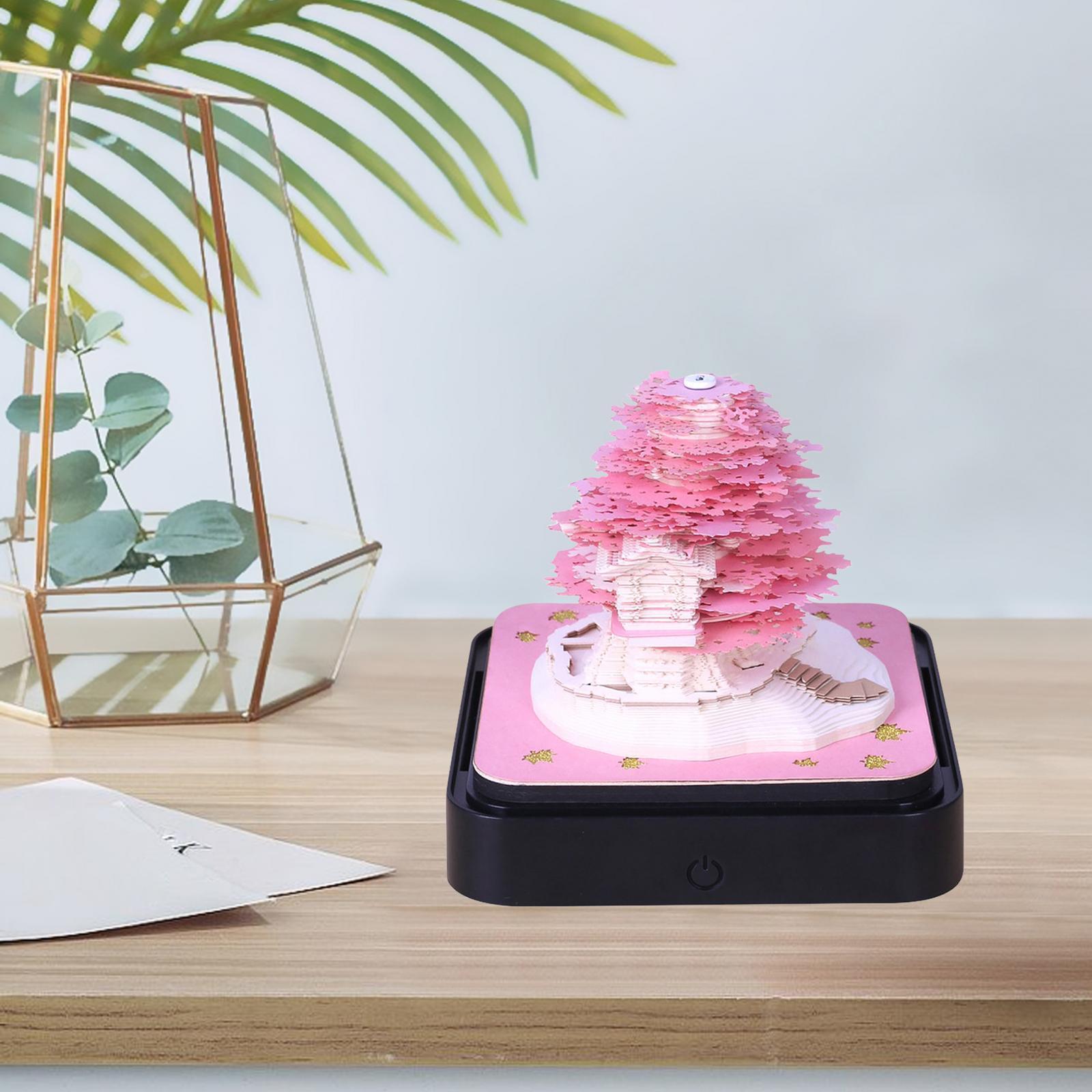 Memo Pad DIY Paper Carving Art Craft 3D Memo Pad with Light