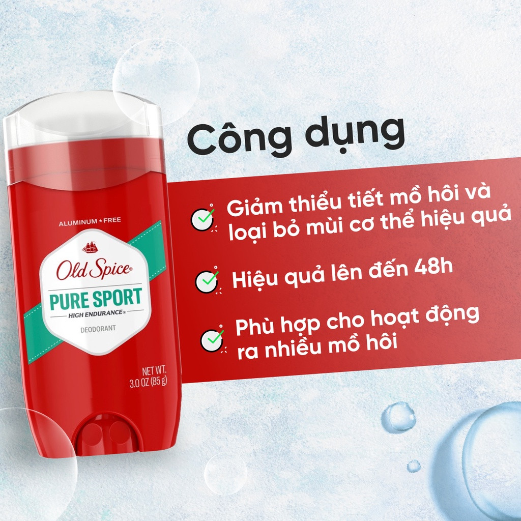 Lăn Khử Mùi Cho Nam Hương Lôi Cuốn Mạnh Mẽ Old Spice PURE SPORT 85g