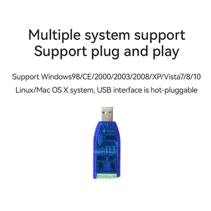 Industrial USB to RS485 RS232 Converter Upgrade Protection RS485 Converter Compatibility V2.0 Standard RS-485 Connector
