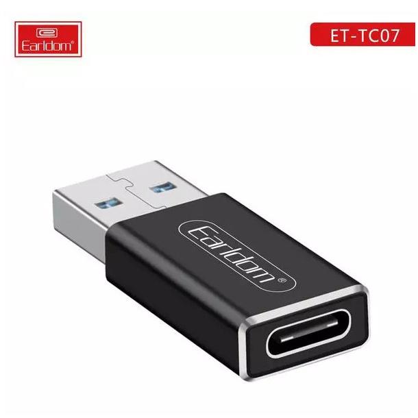 Jack Chuyển Type C sang USB Earldom ET-TC07 chuyển đổi từ cổng USB Type- A sang USB Type- C - hàng chính hãng