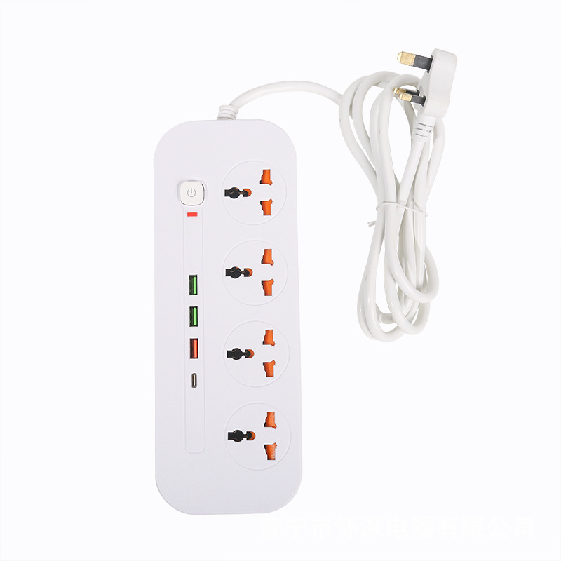 Hình ảnh Ổ cắm điện đa năng POWER T20, ổ điện thông minh 3 cổng USB 1 type c sạc nhanh 4 ổ cắm điện chống cháy nổ an toàn cho trẻ 