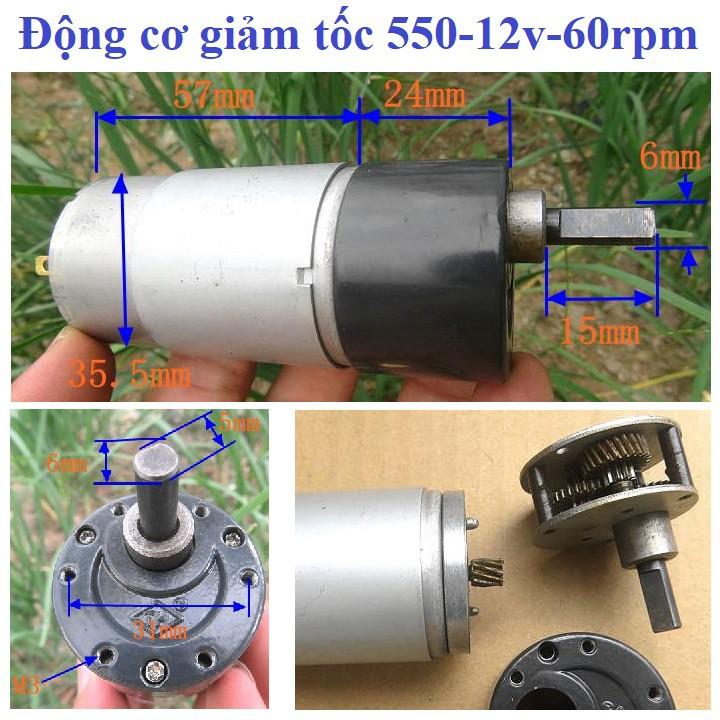 Động cơ giảm tốc cỡ trung Motor 550, 775