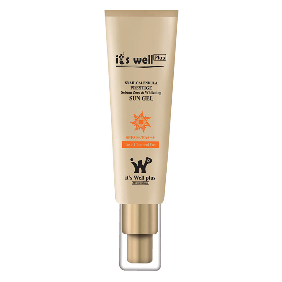 Kem Chống Nắng Dưỡng Trắng Da Dạng Gel It's Well Plus Snail Calendula Prestige Sebum Zero &amp; Whitening Sun Gel SPF 50+/PA+++ CPSG (50g)