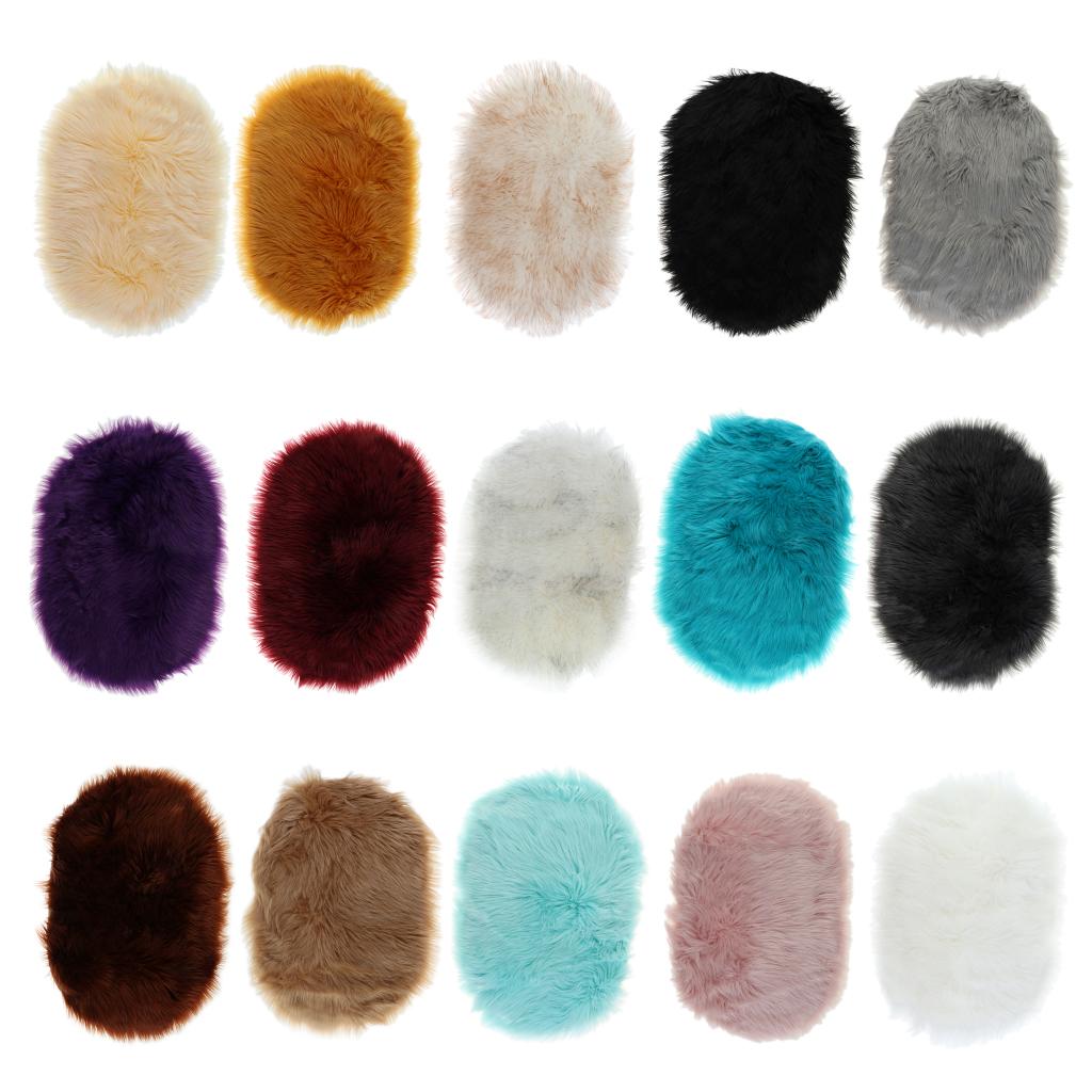 Faux Wool Area Rugs Bedside Floor Mat Plush Sofa Cover Seat Pad