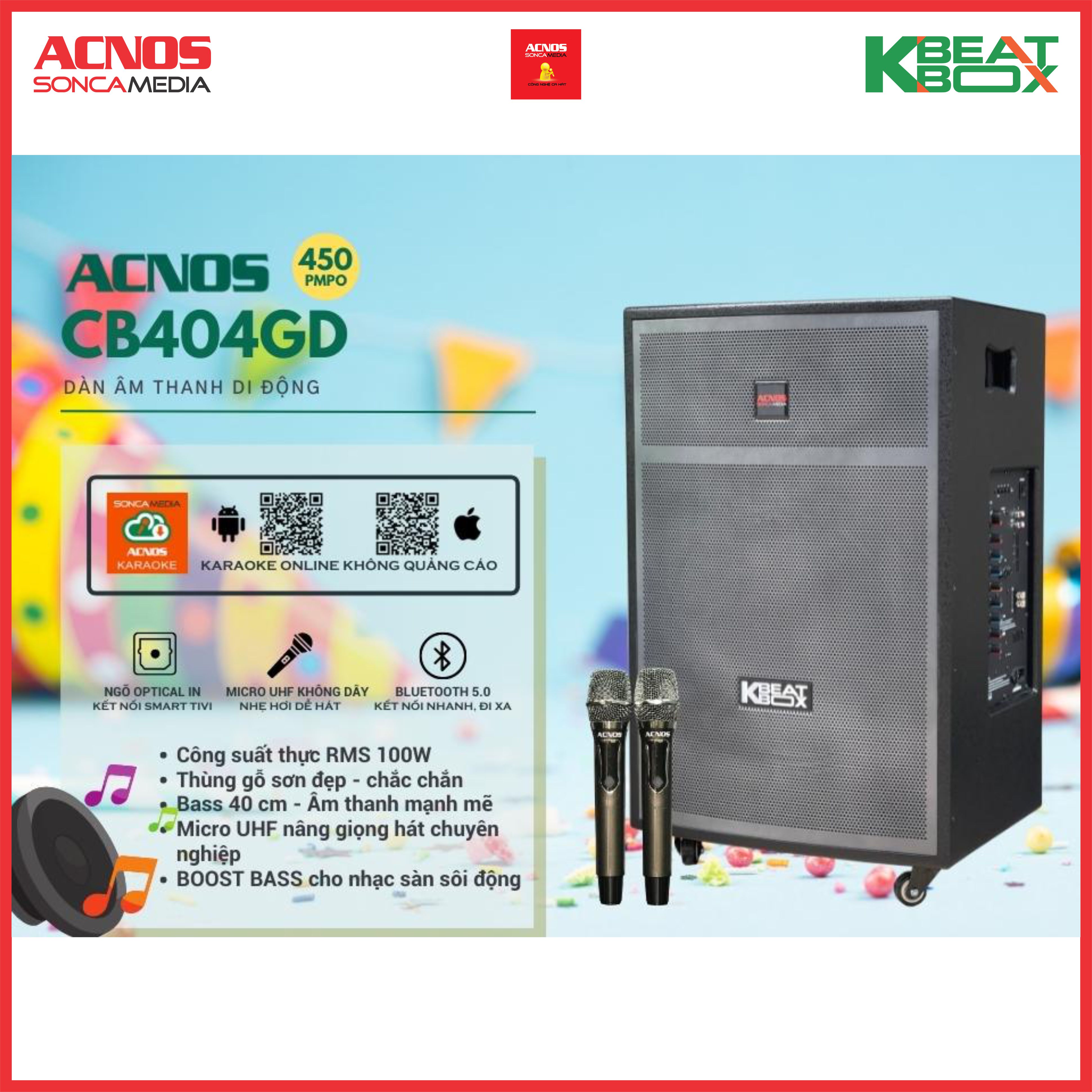 Dàn âm thanh di động ACNOS CB404GD