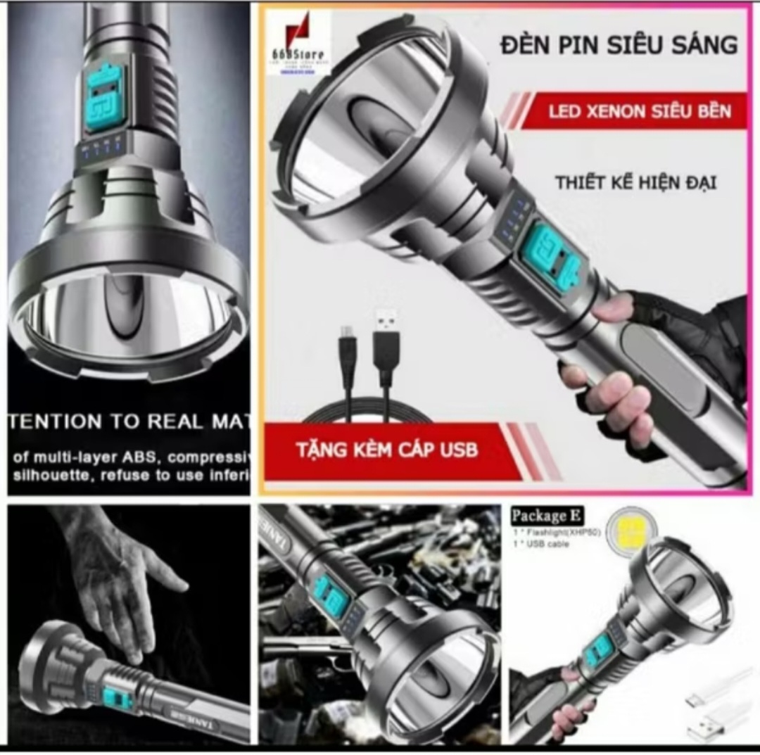 ĐÈN PIN LED SIÊU SÁNG 3 CHẾ ĐỘ SÁNG PIN KHỦNG THUẬN TIỆN CHO MỌI GIA ĐÌNH