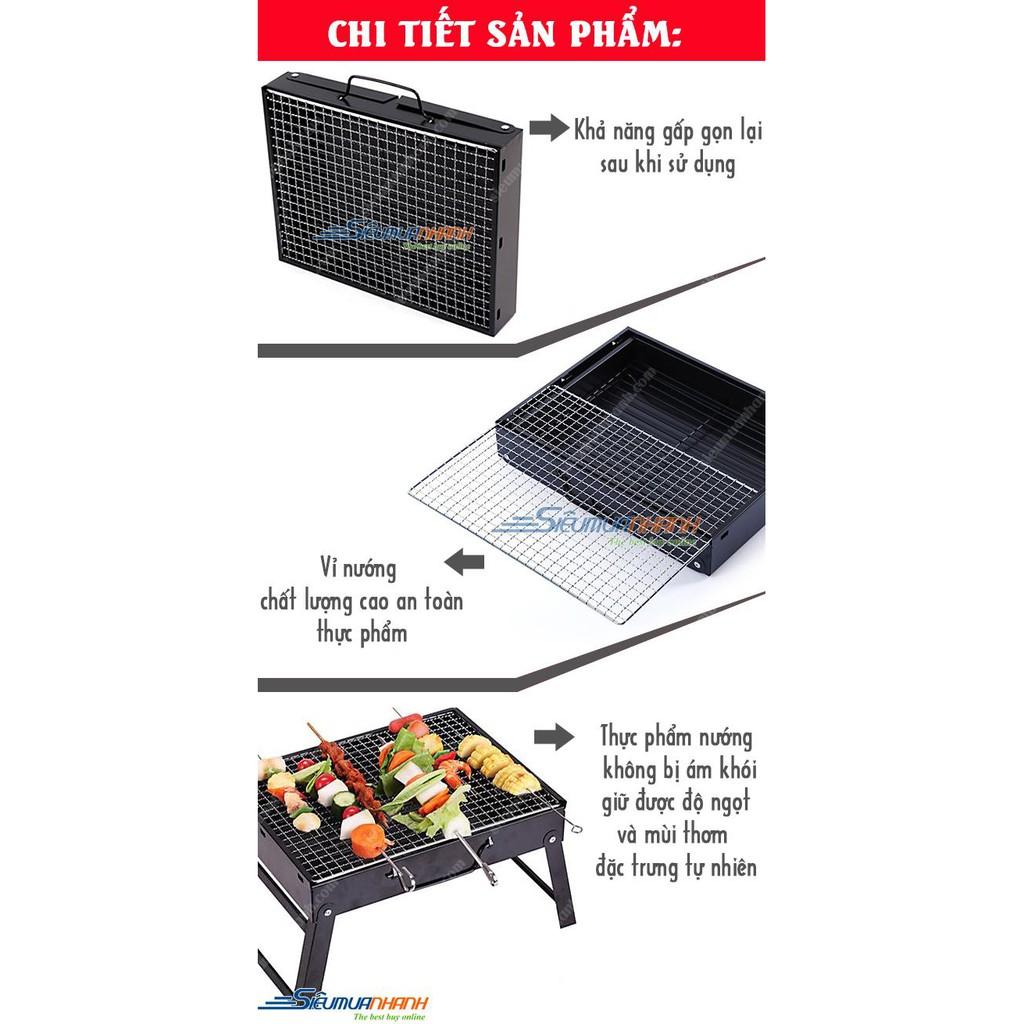 Bếp Nướng Than Hoa (than củi) Vuông Không Khói BBQ