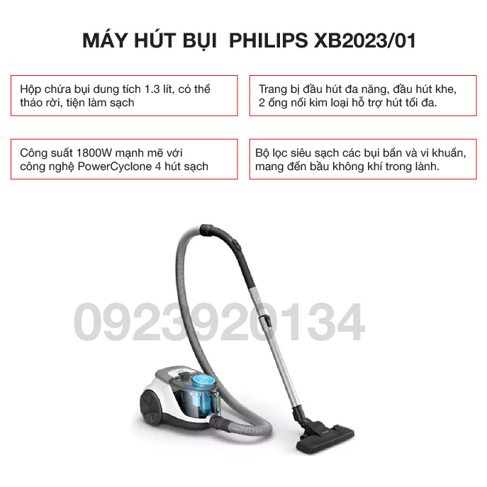 Máy hút bụi  Philips XB2023/01 - Hàng chính hãng