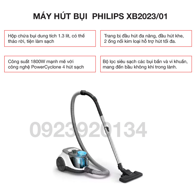 Máy hút bụi Philips XB2023/01 - Hàng chính hãng