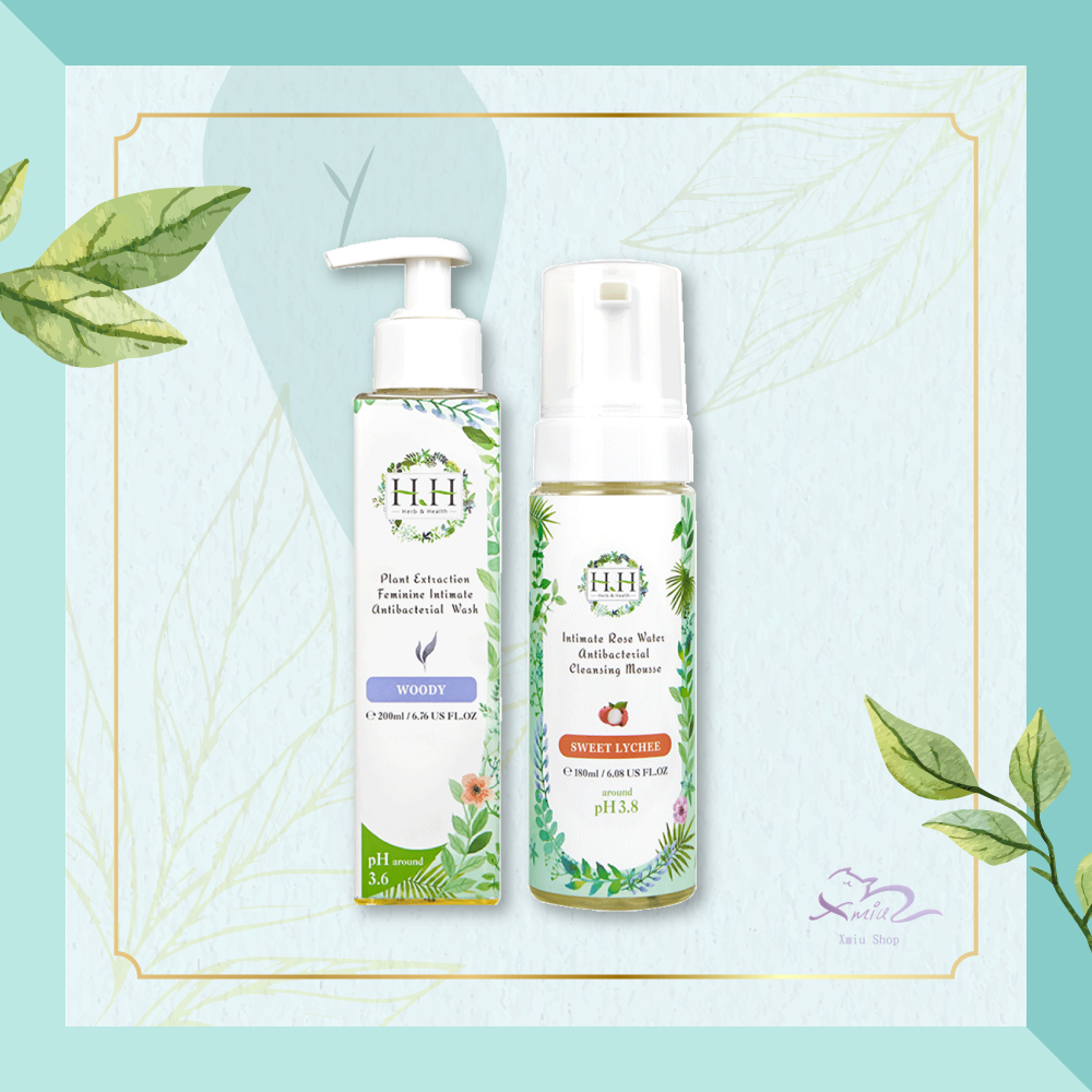 Bộ 2 lọ Dung Dịch Vệ Sinh (Bọt+Gel) HH - Dung Dịch Gel Hương Gỗ - Dung Dịch Bọt Vải Thiều