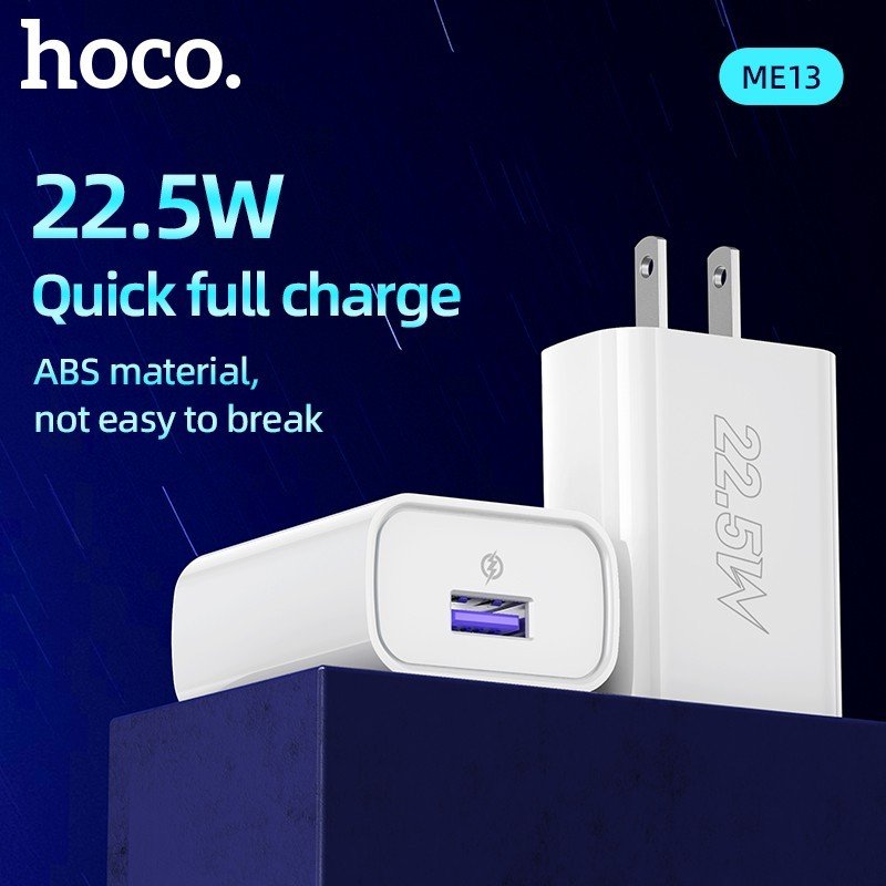 Cóc Sạc Nhanh Hoco. Dành Cho ME13 22.5W QC3.0 5A Cổng Sạc USB Hàng Chính Hãng