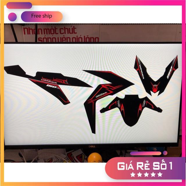 Tem rời dành cho xe winner đỏ đen nhám