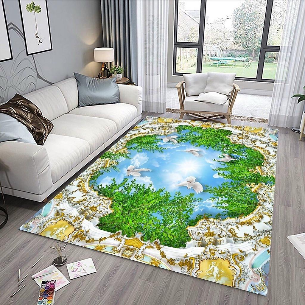 Thảm Trải Sàn Bali VN Cao Cấp Trang Trí Phòng Khách - 2. HT Hoa Lá