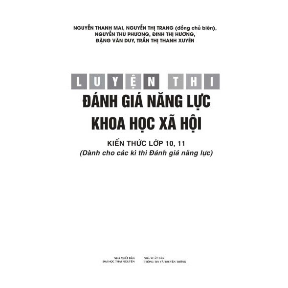 Sách - Luyện Thi Đánh Giá Năng Lực Khoa Học Xã Hội - Kiến Thức Lớp 10, 11 - ndbooks