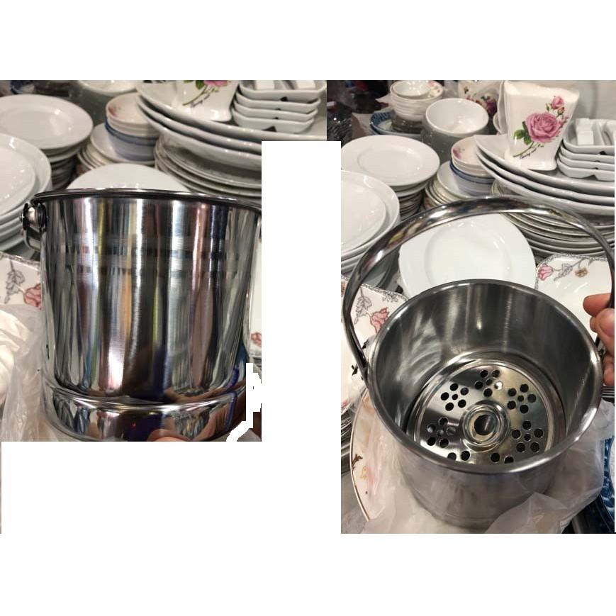 Xô đựng đá ngâm lạnh rưu inox