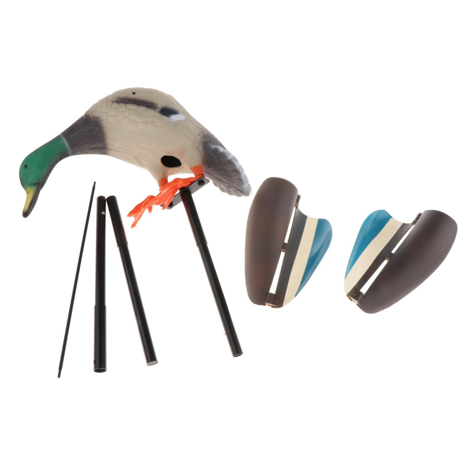 Wind-driven Duck Decoy Outdoors Hunting Shooting Fake Mallard Drake Duck Hunting Accessories