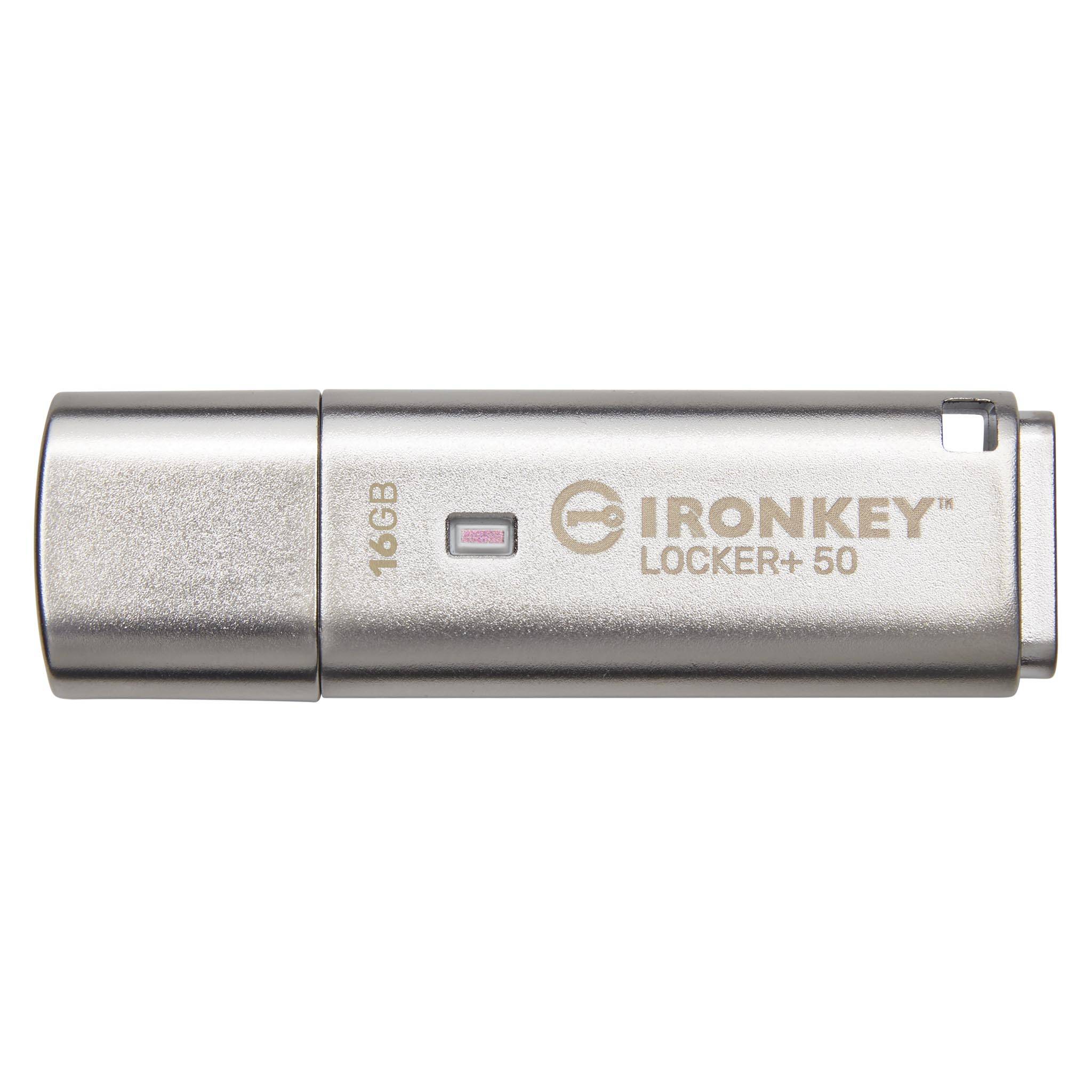 USB Bảo Mật Kingston IronKey Locker+ 50 16GB - IKLP50/16GB - Hàng Chính Hãng