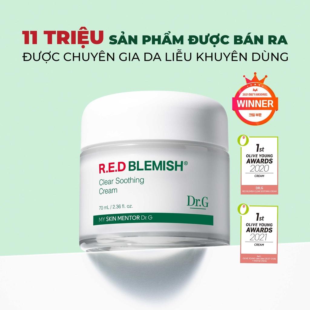 Dr.G Kem dưỡng ẩm và phục hồi sâu cho da R.E.D Blemish Clear Soothing Cream 70ml