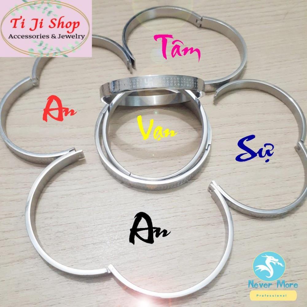 Vòng tay Bát Nhã Tâm Kinh hình tròn màu trắng siêu đẹp - Nhiều size - Đem lại bình an may mắn cho người đe
