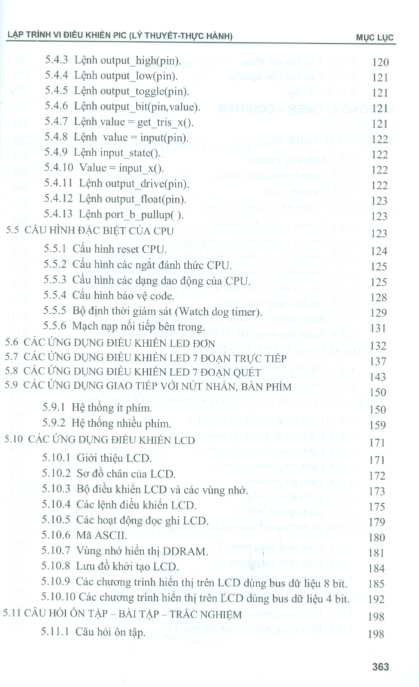Lập Trình Với Vi Điều Khiển PIC (Lý Thuyết - Thực Hành) (Tài liệu dùng cho các trường Đại học, Cao đẳng chuyên ngành Điện - Điện tử - Cơ điện tử - Viễn thông - Tự động điều khiển - Kỹ thuật máy tính)