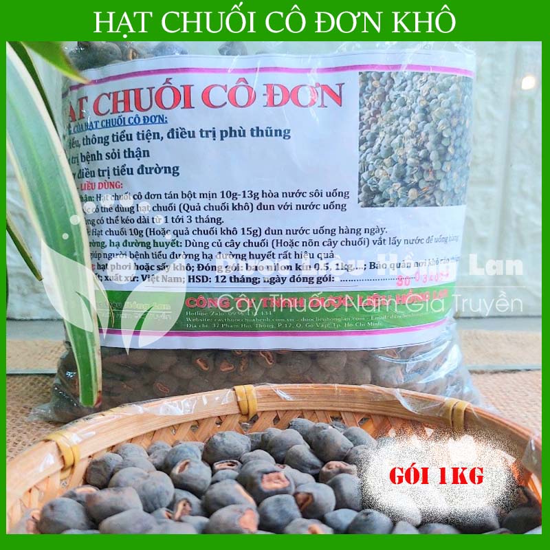 1kg Hạt chuối hột cô đơn khô sạch (hút chân không)