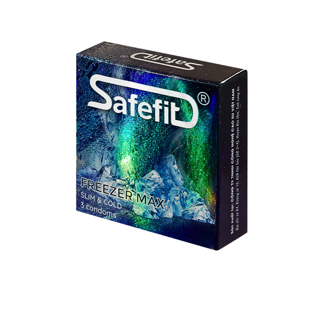 Bộ 3 hộp bao cao su Safefit mát lạnh FrezzerMax - hộp 3 chiếc