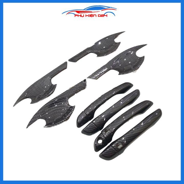 Ốp tay hõm Elantra 2016-2017-2018-2019-2020-2021 vân carbon, mạ crom chống trầy bảo vệ cửa xe ô tô