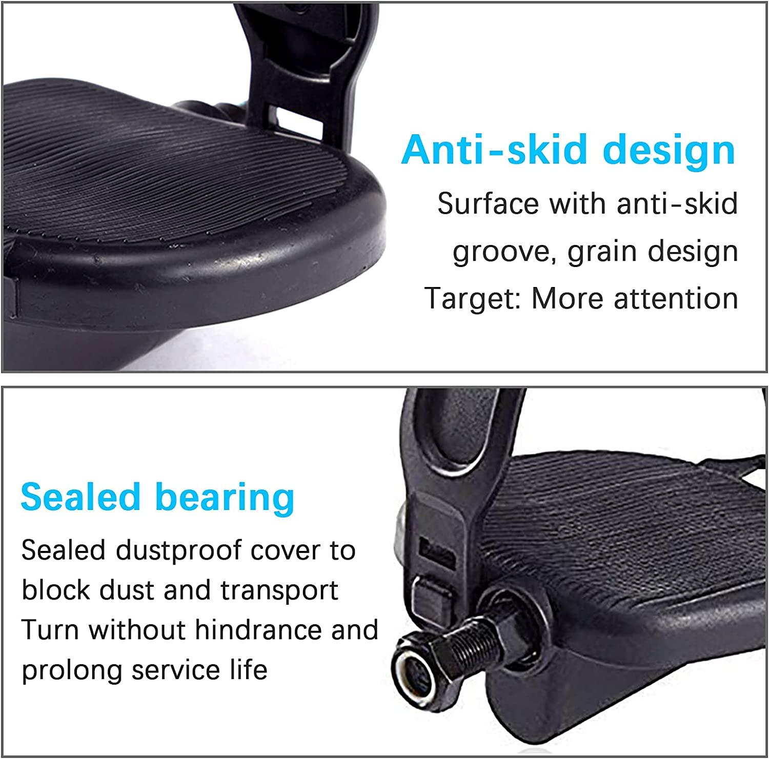 1 cặp bàn đạp xe đạp căn hộ với dây đai cho xe đạp không trượt đứng yên-1/2 inch