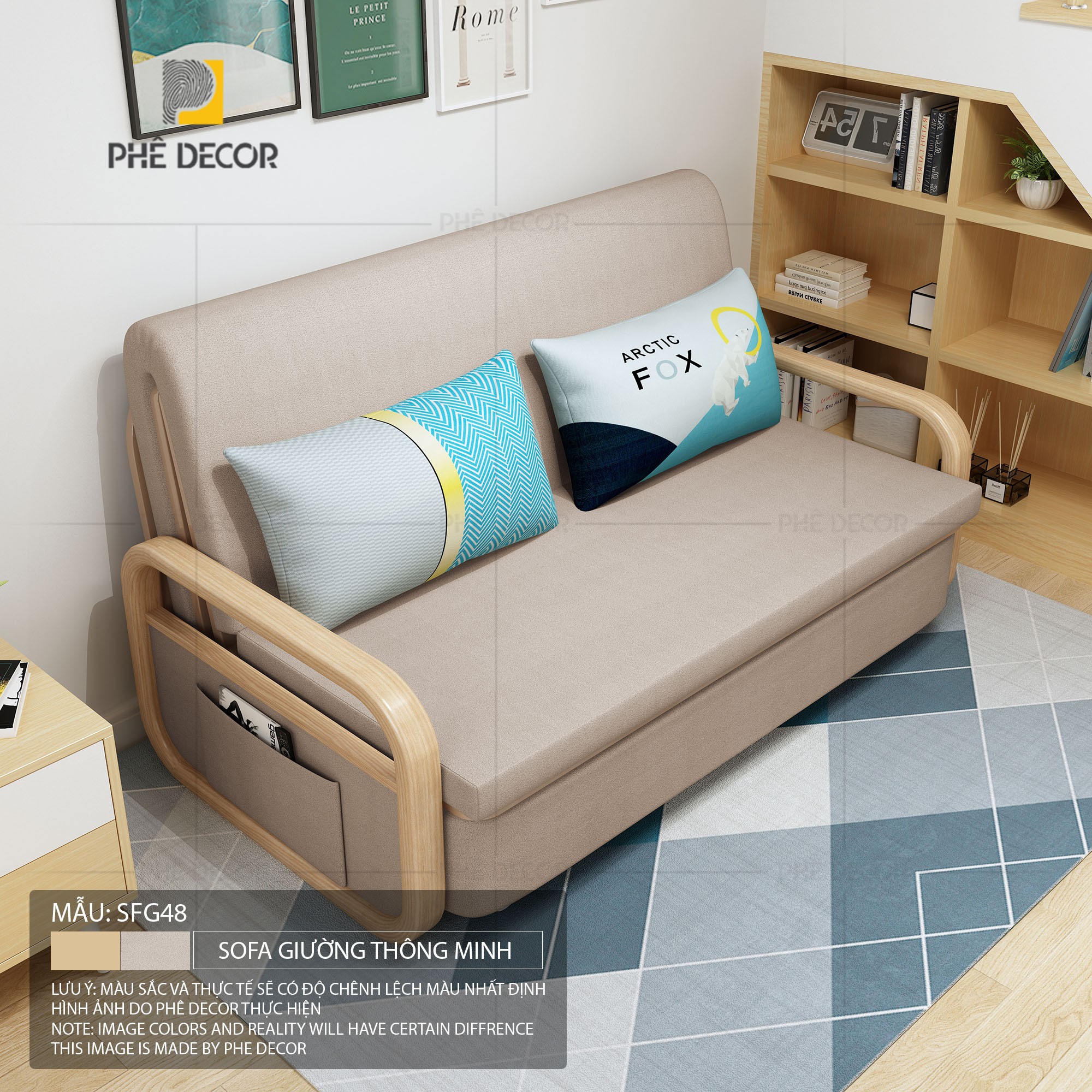 SOFA BED GIÁ RẺ ALICE - SFG48 - 160*90*90cm