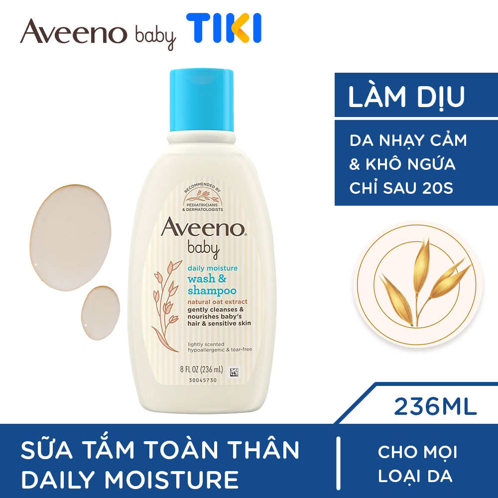 Sữa tắm gội toàn thân Aveeno baby 236ml - 101016746