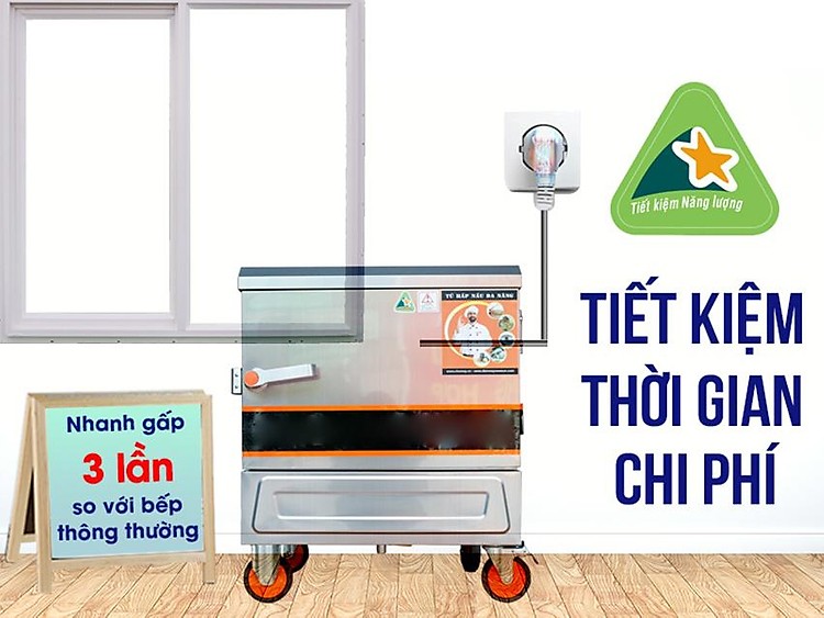 Tủ nấu cơm bằng điện 4 khay  NewSun (12 kg/mẻ) - Có điều khiển (Ảnh 13)