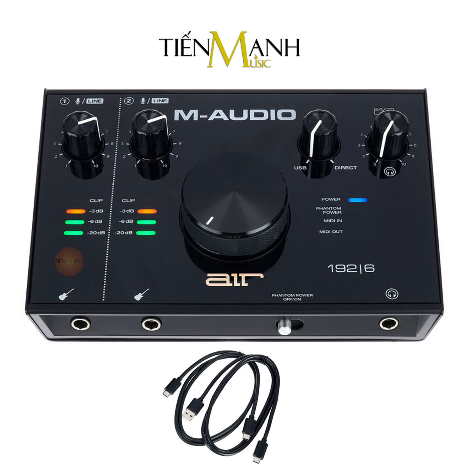 Soundcard M-audio Air 192x6 Bộ Thu Âm Thanh và Livestream 192 6 Audio Interface 192/6 Sound Card Audio 192|6 Hàng Chính Hãng - Kèm Móng Gẩy DreamMaker