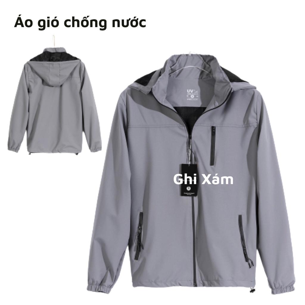 Áo khoác gió chống nước 2 lớp cao cấp với 3 tính năng chống nước chống gió chống UV có 5 màu hiện đại SK30