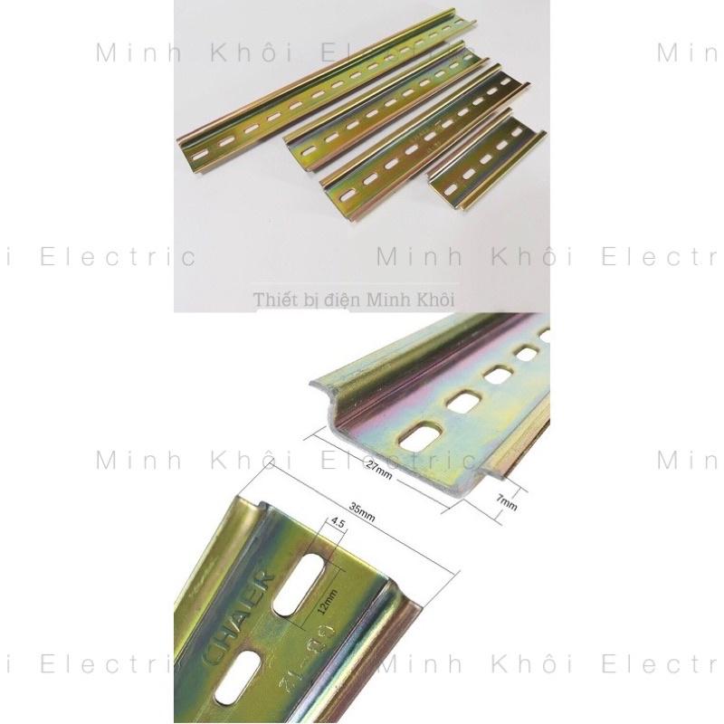 Thanh cài át nhôm, thanh ray nhôm cài aptomat, khởi động từ dài 1m, thanh day nhôm cài thiết bị, thanh din rail tủ điện