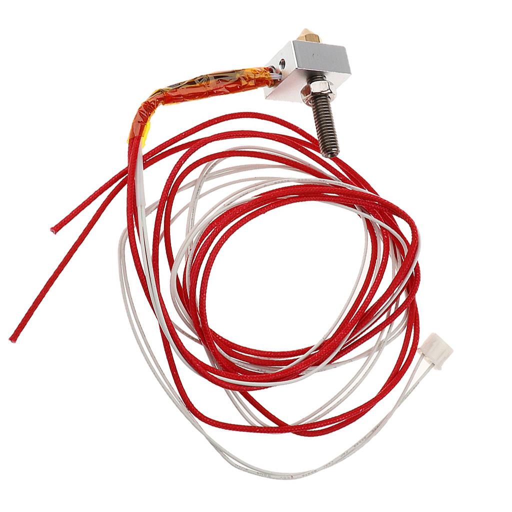 MK8 Hot End Kit 0.4mm Nozzle+ Extruder Throat+Heater Block For 3D Printer