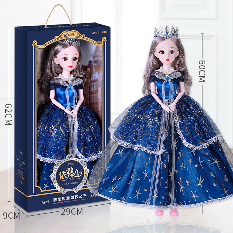 Đồ Chơi Búp Bê Cho Bé Gái Có Khớp Loại To 60cm Barbie Váy Công Chúa Elsa