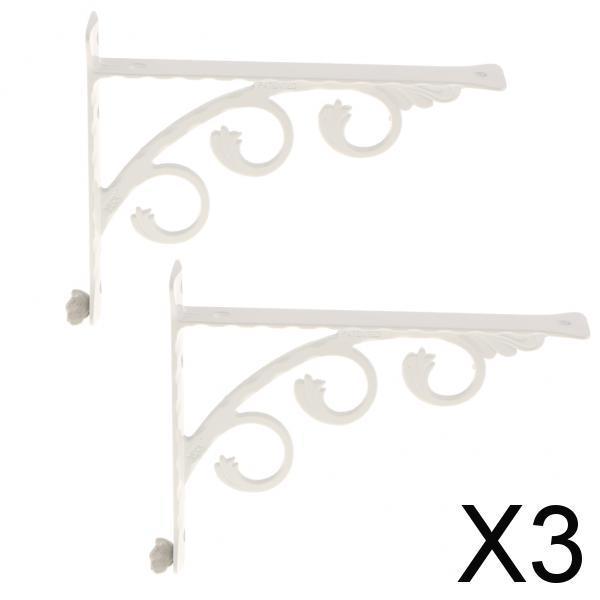 3X 2 Pieces Wall Shelf Accessories Bracket L-shaped Right-angled Bracket 15x20cm