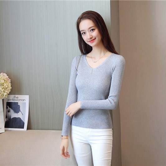 Áo len nữ thiết kế cổ tim mẫu nhiều màu AH62