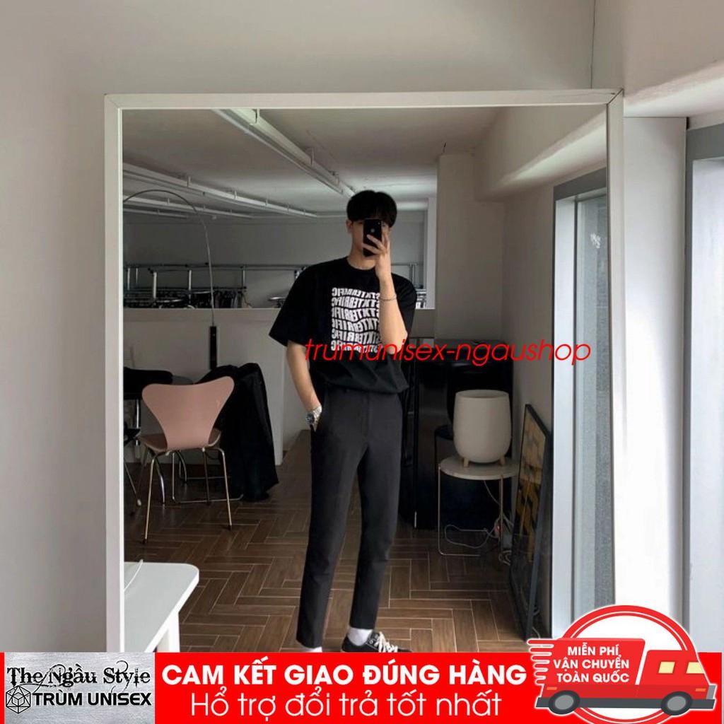 Áo thun form rộng tay lửng nam nữ unisex phong cách hoang dã hàn quốc in chữ BESTXTERRIC trumunisex aothununisex