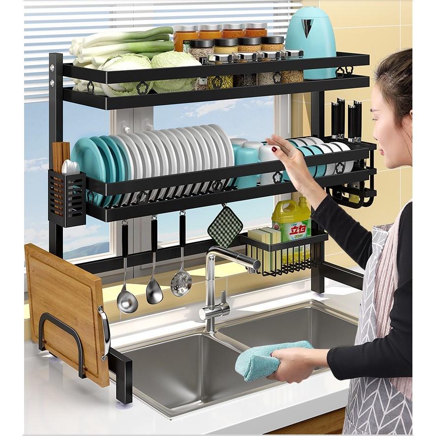 Bộ sản phẩm Kệ chén bát thông minh  bản nâng cấp rộng 65cm - Thiết kế tinh tế - Chất liệu dày dặn - Giao nhanh
