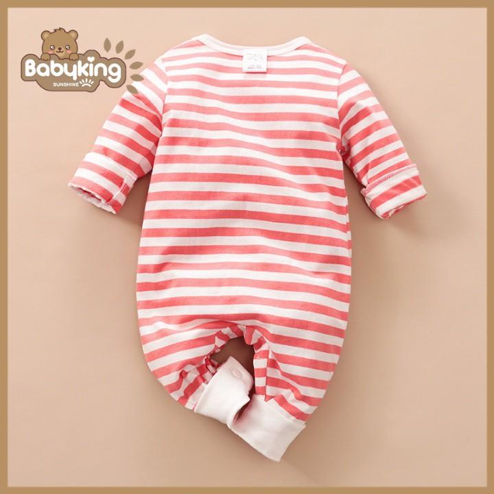 BodySuit giáng sinh noel cho bé,áo liền quần dễ thương dài tay kiểu hình nhím cho bé gái (2059), cotton 100%,Aiueo Nhật