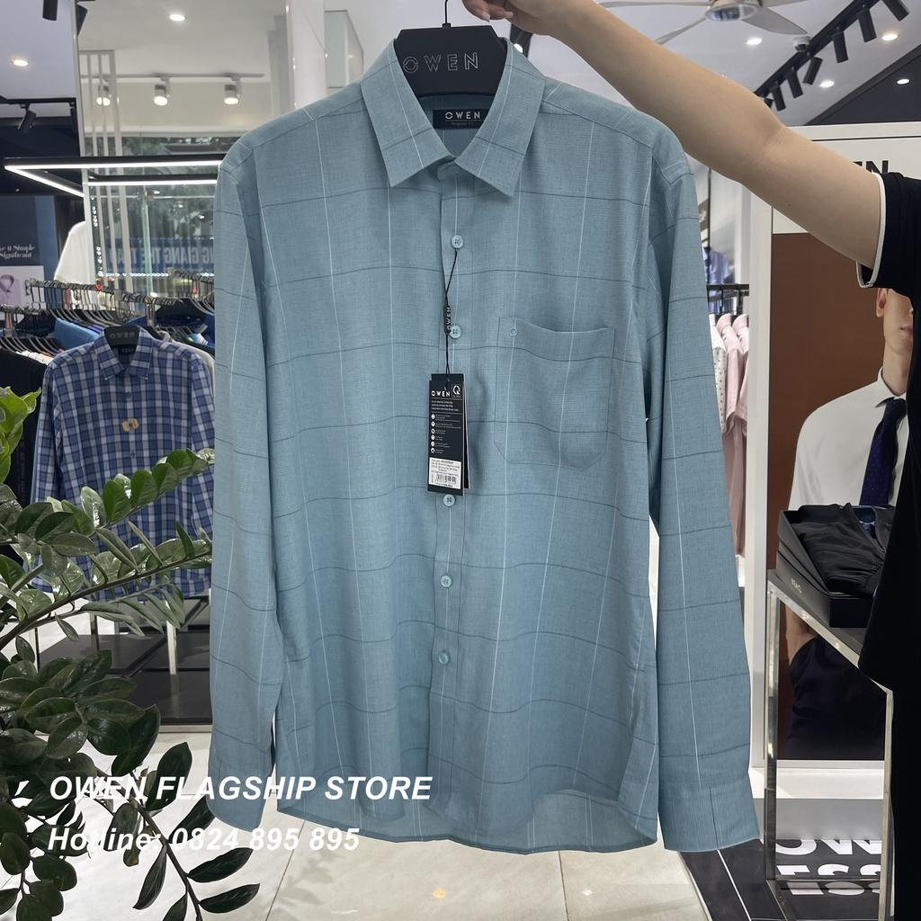 Áo Sơ mi Owen nam dài tay dáng Regular sợi Tre mềm mịn mát Mã AR220795DT