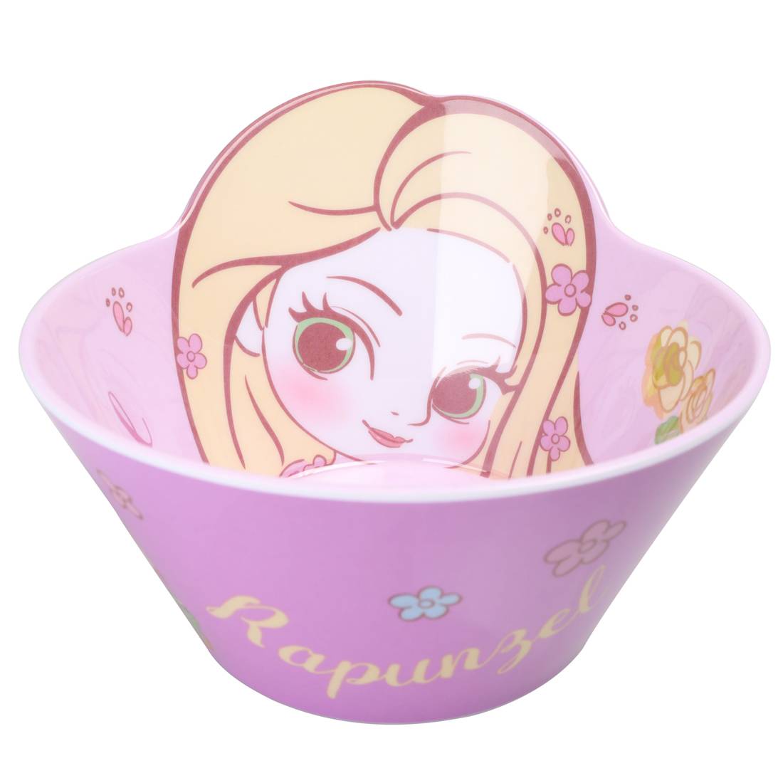 Chén tô ăn dặm melamine Disney hình công chúa tóc dài Rapunzel 3D cho bé gái