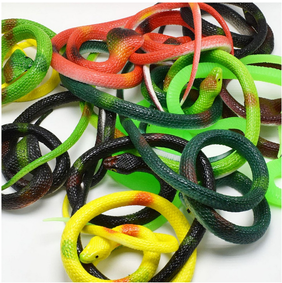 Mô hình con rắn đồ chơi bằng cao su độc đáo cho bé - Giao màu ngẫu nhiên